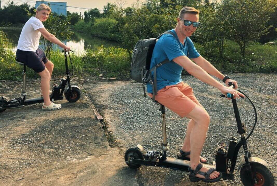 E-scooter at sunset